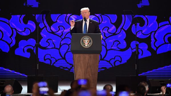 U.S. President Donald Trump speaks on the final day of the APEC CEO Summit, part of the broader Asia-Pacific Economic Cooperation (APEC) leaders' summit, in Danang, Vietnam, November 10, 2017 - Sputnik International