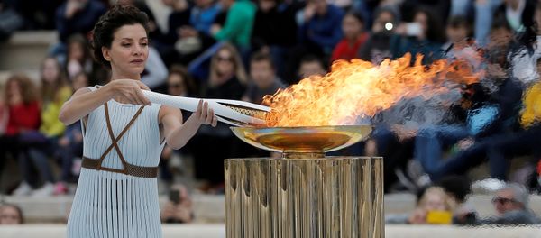 Athletics Olympic - Flame Handover Ceremony For Pyeongchang 2018 Olympics - Panathenaic Stadium, Athens, Greece - October 31, 2017 - Sputnik International