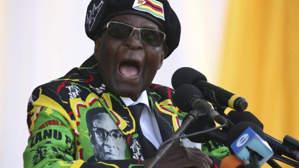 This file photo taken on November 04, 2017 shows Zimbabwe's President Robert Mugabe delivering a speech during the Zimbabwe ruling party Zimbabwe African National Union- Patriotic Front (Zanu PF) youth interface Rally in Bulawayo This file photo taken on November 04, 2017 shows Zimbabwe's President Robert Mugabe delivering a speech during the Zimbabwe ruling party Zimbabwe African National Union- Patriotic Front (Zanu PF) youth interface Rally in Bulawayo - Sputnik International