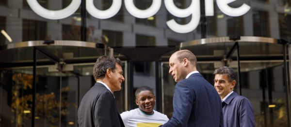 Britain's Prince William, Duke of Cambridge, 2nd right, chats with British entrepeneur Brent Hoberman, left, anti-cyber bullying campaigner James Okulaja, 2nd left, and President of EMEA Business and Operations for Google, Matt Brittin during his visit to launch the national action plan to tackle cyberbullying at the London headquarters of Google and YouTube in King's Cross, London, Thursday, Nov. 16, 2017. Britain's Prince William, Duke of Cambridge, 2nd right, chats with British entrepeneur Brent Hoberman, left, anti-cyber bullying campaigner James Okulaja, 2nd left, and President of EMEA Business and Operations for Google, Matt Brittin during his visit to launch the national action plan to tackle cyberbullying at the London headquarters of Google and YouTube in King's Cross, London, Thursday, Nov. 16, 2017. - Sputnik International