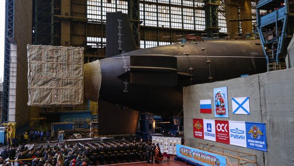 Launching Knyaz Vladimir nuclear-powered submarine cruiser in Severodvinsk Launching Knyaz Vladimir nuclear-powered submarine cruiser in Severodvinsk - Sputnik International
