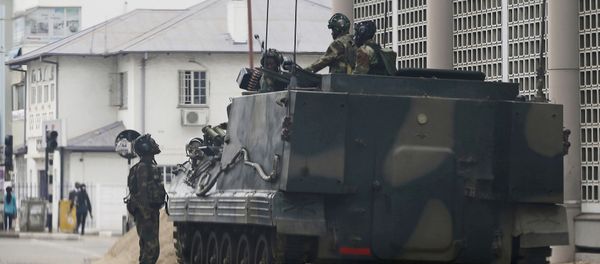 A military vehicle is seen on a street in Harare, Zimbabwe, Thursday, Nov. 16, 2017 A military vehicle is seen on a street in Harare, Zimbabwe, Thursday, Nov. 16, 2017 - Sputnik International