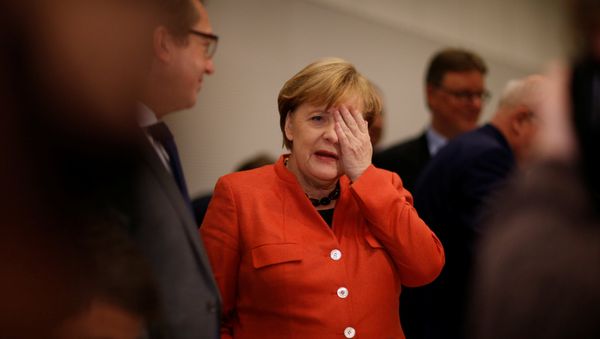 German Chancellor Angela Merkel attends a meeting of the CDU/CSU parliamentary group at the Bundestag in Berlin, Germany, November 20, 2017 - Sputnik International