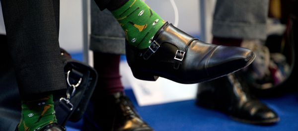The shoes of Irish Prime Minister Leo Varadkar, left, during a round table meeting at an EU summit in Goteborg, Sweden on Friday, Nov. 17, 2017. European Union leaders warned Britain Friday that it must do much more to convince them that Brexit talks should be broadened to future relations and trade from December. The shoes of Irish Prime Minister Leo Varadkar, left, during a round table meeting at an EU summit in Goteborg, Sweden on Friday, Nov. 17, 2017. European Union leaders warned Britain Friday that it must do much more to convince them that Brexit talks should be broadened to future relations and trade from December. - Sputnik International