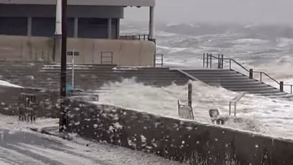 Snow-Like Sea Foam Covers Seashore in England - Sputnik International