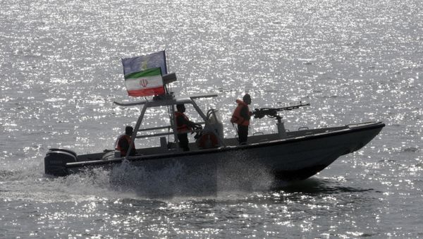 an Iranian Revolutionary Guard speedboat an Iranian Revolutionary Guard speedboat - Sputnik International