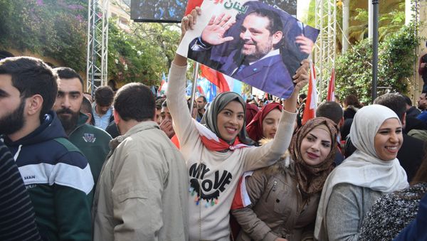 LEBANON: PEOPLE CELEBRATE RETURN OF THE PRIME MINISTER S. HARIRI TO THE COUNTRY LEBANON: PEOPLE CELEBRATE RETURN OF THE PRIME MINISTER S. HARIRI TO THE COUNTRY - Sputnik International