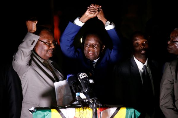 Zimbabwe's former Vice-President Emmerson Mnangagwa, who is due to be sworn in to replace Robert Mugabe as President, addresses supporters in Harare, Zimbabwe, November 22, 2017.  - Sputnik International