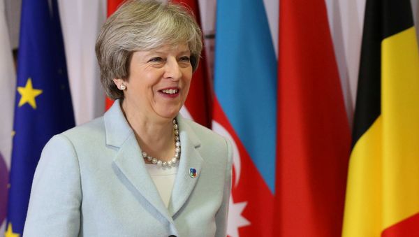 Britain's Prime Minister Theresa May attends the Eastern Partnership summit at the European Council Headquarters in Brussels, Belgium, November 24, 2017. Britain's Prime Minister Theresa May attends the Eastern Partnership summit at the European Council Headquarters in Brussels, Belgium, November 24, 2017. - Sputnik International