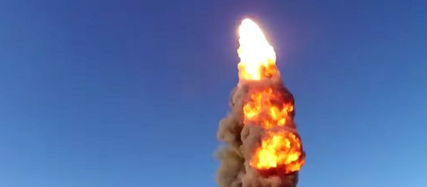 Inter-missile launch from Sary Shagan testing ground. Still frame taken from a video courtesy of the Russian Defense Ministry Inter-missile launch from Sary Shagan testing ground. Still frame taken from a video courtesy of the Russian Defense Ministry - Sputnik International