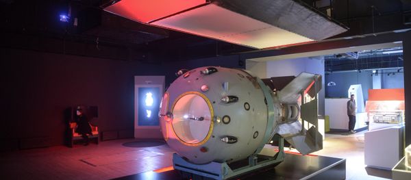 An item Atomic bomb displayed at the exhibition in Moscow which highlights achievements of Russian science. (File) An item Atomic bomb displayed at the exhibition in Moscow which highlights achievements of Russian science. (File) - Sputnik International