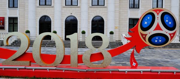 A 2018 FIFA World Cup installation outside the Russia 2018 Organizing Committee at Luzhnetskaya Embankment in Moscow. A 2018 FIFA World Cup installation outside the Russia 2018 Organizing Committee at Luzhnetskaya Embankment in Moscow. - Sputnik International