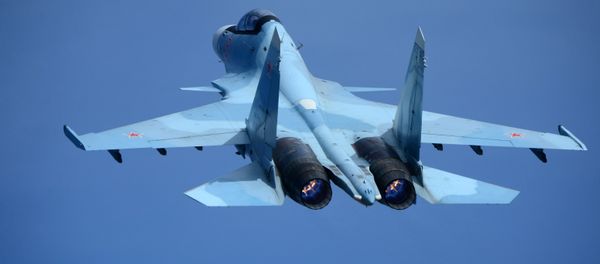 A Su-30 interceptor at the second qualification round of the Aviadarts 2017 regional military aviation competition at the Tsentralnaya Uglovaya airfield in the Primorye Territory - Sputnik International