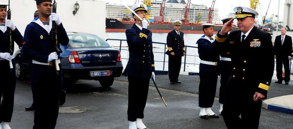 CASABLANCA, Morocco - Rear Admiral Kenneth K.J. Norton, deputy chief of staff for strategy, resources, and plans at U.S. Naval Forces Europe-Africa, receives honors from members of the Royal Moroccan Navy following a command briefing and discussion between the Naval Forces Europe-Africa and the Royal Moroccan Navy, February 2, 2012 CASABLANCA, Morocco - Rear Admiral Kenneth K.J. Norton, deputy chief of staff for strategy, resources, and plans at U.S. Naval Forces Europe-Africa, receives honors from members of the Royal Moroccan Navy following a command briefing and discussion between the Naval Forces Europe-Africa and the Royal Moroccan Navy, February 2, 2012 - Sputnik International