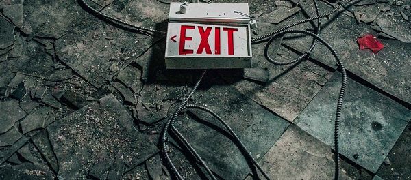Exit sign - Sputnik International