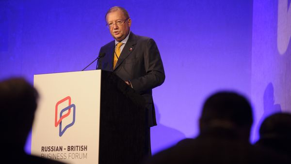 Russia's ambassador to the UK Alexander Yakovenko at the Russian-British Business Forum in London - Sputnik International
