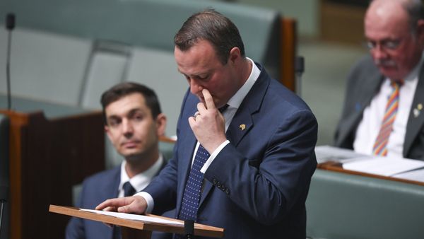 Liberal MP Tim Wilson reacts after proposing to his partner Ryan Bolger during debate of the Marriage Amendment bill in the House of Representatives at Parliament House in Canberra, December 4, 2017 Liberal MP Tim Wilson reacts after proposing to his partner Ryan Bolger during debate of the Marriage Amendment bill in the House of Representatives at Parliament House in Canberra, December 4, 2017 - Sputnik International