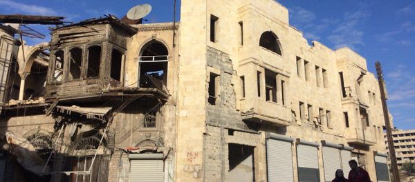 Destroyed building in Aleppo Destroyed building in Aleppo - Sputnik International