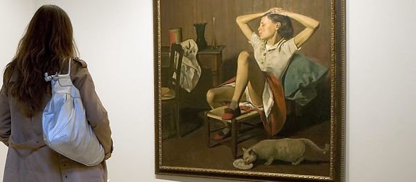 A person looks at the artwork “Therese revant” by French painter Balthus, Balthasar Klossowski de Rola at the Fondation Pierre Gianadda in Martigny, Switzerland, Monday, June 16, 2008 A person looks at the artwork “Therese revant” by French painter Balthus, Balthasar Klossowski de Rola at the Fondation Pierre Gianadda in Martigny, Switzerland, Monday, June 16, 2008 - Sputnik International