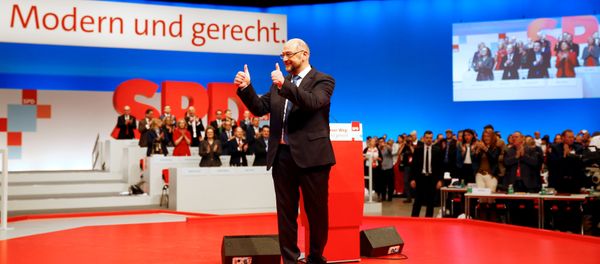 Social Democratic Party (SPD) leader Martin Schulz gestures during an SPD party convention in Berlin, Germany, December 7, 2017 Social Democratic Party (SPD) leader Martin Schulz gestures during an SPD party convention in Berlin, Germany, December 7, 2017 - Sputnik International