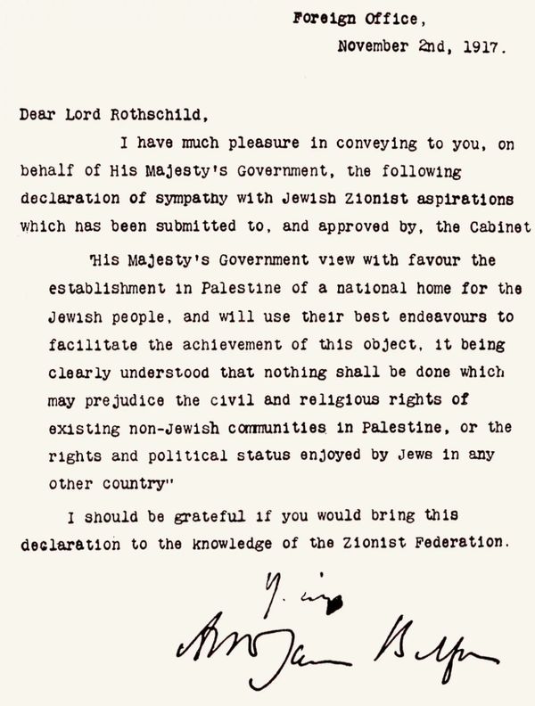 Text of the Balfour declaration Text of the Balfour declaration - Sputnik International