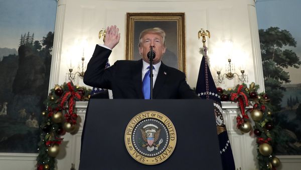 President Donald Trump speaks in the Diplomatic Reception Room of the White House, Wednesday, Dec. 6, 2017, in Washington - Sputnik International