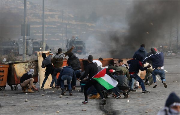 Participants in a protest in Palestine against the decision to recognize Jerusalem as the capital of Israel Participants in a protest in Palestine against the decision to recognize Jerusalem as the capital of Israel - Sputnik International
