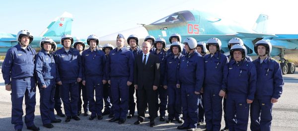 President Vladimir Putin visits Hmeymim Air Base in Syria - Sputnik International