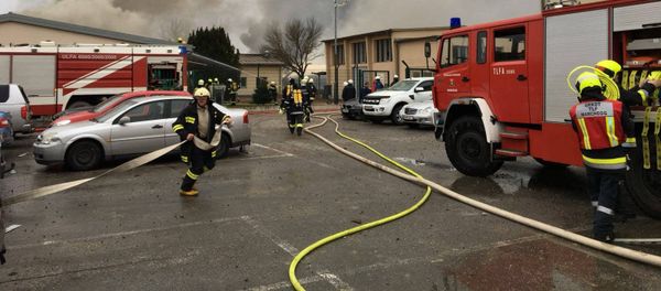 Emergency crews are seen attending to a fire after reports of a gas explosion in Baumgarten, Austria December 12, 2017 in this picture obtained from social media Emergency crews are seen attending to a fire after reports of a gas explosion in Baumgarten, Austria December 12, 2017 in this picture obtained from social media - Sputnik International