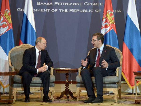 Vladimir Putin with Aleksandar Vucic during the Russian president's visit to Serbia (File photo) Vladimir Putin with Aleksandar Vucic during the Russian president's visit to Serbia (File photo) - Sputnik International