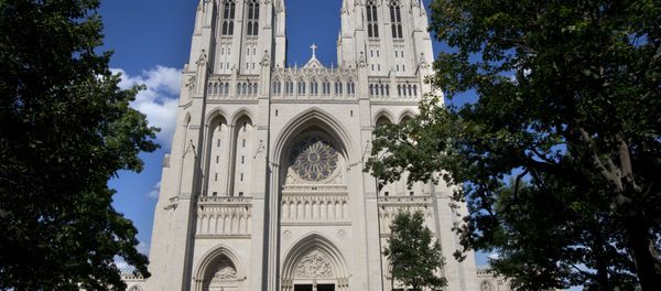 The National Cathedral is seen after green paint was discovered in two chapels inside the Cathedral in Washington on Monday, July 29, 2013. The National Cathedral is seen after green paint was discovered in two chapels inside the Cathedral in Washington on Monday, July 29, 2013. - Sputnik International