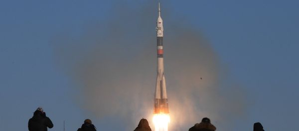 Start-up of the Soyuz-FG carrier rocket with the Soyuz MS-07 - Sputnik International