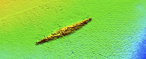 In this undated image provided by the Australian Department of Defense, survey data forms the image of the Australian submarine HMAS AE1 off the coast of the Papua New Guinea island of New Britain In this undated image provided by the Australian Department of Defense, survey data forms the image of the Australian submarine HMAS AE1 off the coast of the Papua New Guinea island of New Britain - Sputnik International