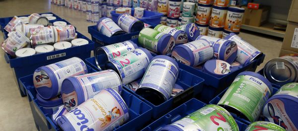 This Monday, Dec.11, 2017 file picture shows removed baby milk boxes pictured in a drugstore, in Anglet, southwestern France This Monday, Dec.11, 2017 file picture shows removed baby milk boxes pictured in a drugstore, in Anglet, southwestern France - Sputnik International
