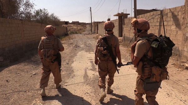 Servicemen during the efforts to demine the city of Deir ez-Zor, Syri - Sputnik International