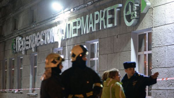 Explosion at Perekryostok store in St. Petersburg Explosion at Perekryostok store in St. Petersburg - Sputnik International