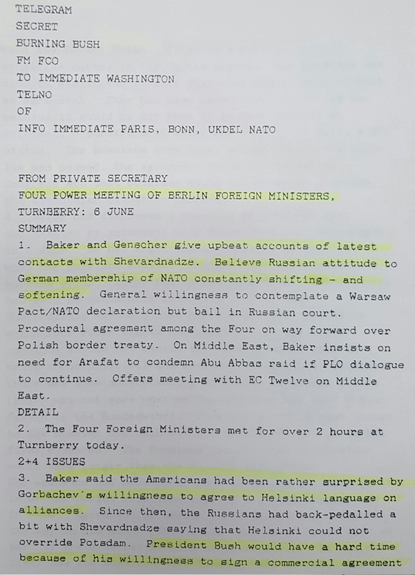 Summary of four Western foreign ministers discussion on future of NATO, June 1990 - Sputnik International