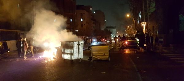 People protest in Tehran, Iran December 30, 2017 in this picture obtained from social media - Sputnik International