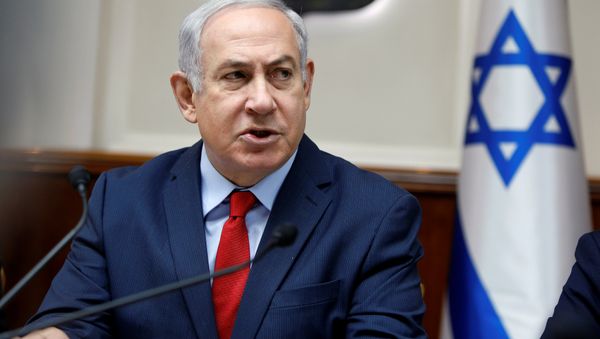 Israeli Prime Minister Benjamin Netanyahu attends the weekly cabinet meeting at the Prime Minister's office in Jerusalem December 31, 2017 Israeli Prime Minister Benjamin Netanyahu attends the weekly cabinet meeting at the Prime Minister's office in Jerusalem December 31, 2017 - Sputnik International