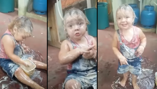 Baby Butterball: Mischievous Brazilian Tot Finds Novel Use for Margarine - Sputnik International