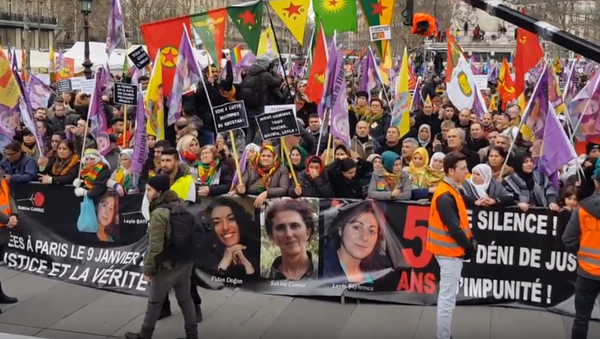 Kurdhish protest rally in Paris - Sputnik International