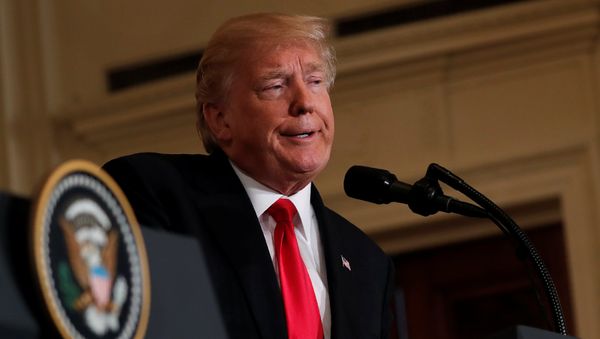 U.S. President Donald Trump answers a question during a joint news conference with Norwegian Prime Minister Erna Solberg at the White House in Washington, U.S., January 10, 2018 - Sputnik International