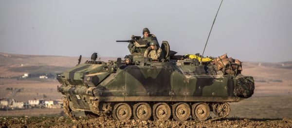 Turkish army tank stands in Esme village in Aleppo province, Syria. (File) - Sputnik International