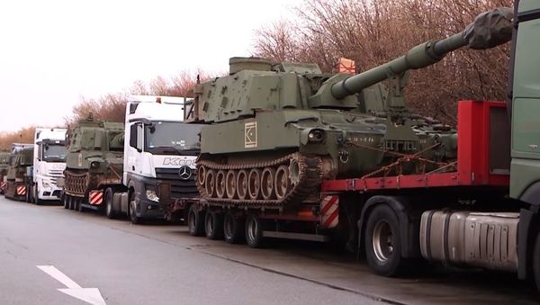 German Police Stops Convoy With 6 American M109 Howitzers - Sputnik International