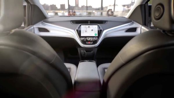 GM's planned Cruise AV driverless car features no steering wheel or pedals in a still image from video released January 12, 2018 GM's planned Cruise AV driverless car features no steering wheel or pedals in a still image from video released January 12, 2018 - Sputnik International