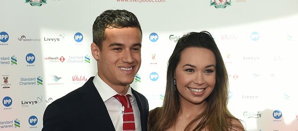 (File) Liverpool's Brazilian midfielder Philippe Coutinho an his wife Aine arrive to attend the Liverpool Football Club 2015 Players' Awards at the Echo Arena in Liverpool on May 19, 2015 - Sputnik International