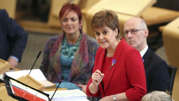 First Minister Nicola Sturgeon during First Minister's Questions at the Scottish Parliament in Edinburgh, Scotland, Thursday Oct. 26, 2017 - Sputnik International
