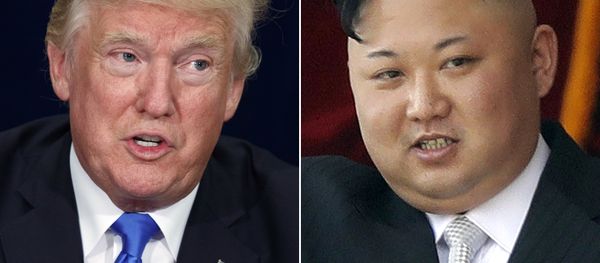 President Donald Trump, left, in Dallas and North Korean leader Kim Jong Un in Pyongyang - Sputnik International
