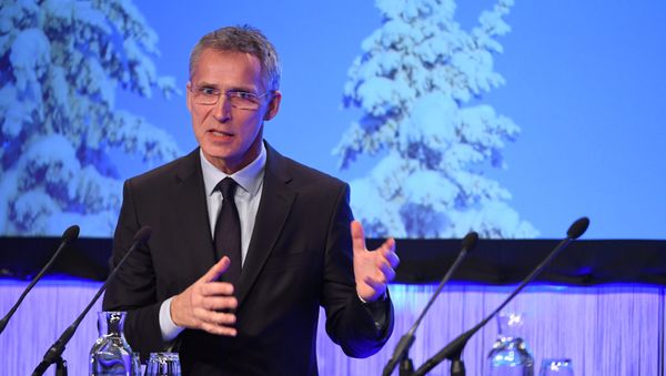 NATO Secretary General Jens Stoltenberg delivers a keynote speech at the Folk och Forsvar security conference in Salen, Sweden January 14, 2018 NATO Secretary General Jens Stoltenberg delivers a keynote speech at the Folk och Forsvar security conference in Salen, Sweden January 14, 2018 - Sputnik International