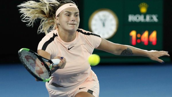 Tennis - Australian Open - Rod Laver Arena, Melbourne, Australia, January 16, 2018. Belarus' Aryna Sabalenka in action during her match against Australia's Ashleigh Barty. - Sputnik International
